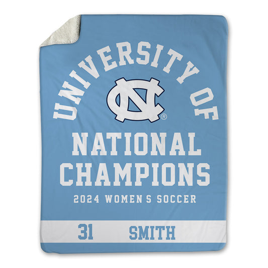 UNC - NCAA Women's Soccer : Ella Smith - National Champs v4 Blanket-0