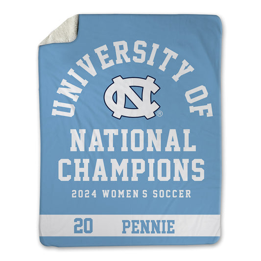 UNC - NCAA Women's Soccer : Ashley Pennie - National Champs v4 Blanket-0