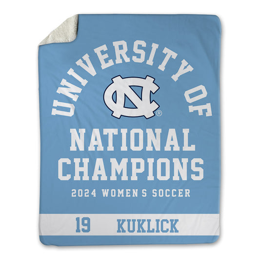 UNC - NCAA Women's Soccer : Leah Kuklick - National Champs v4 Blanket-0