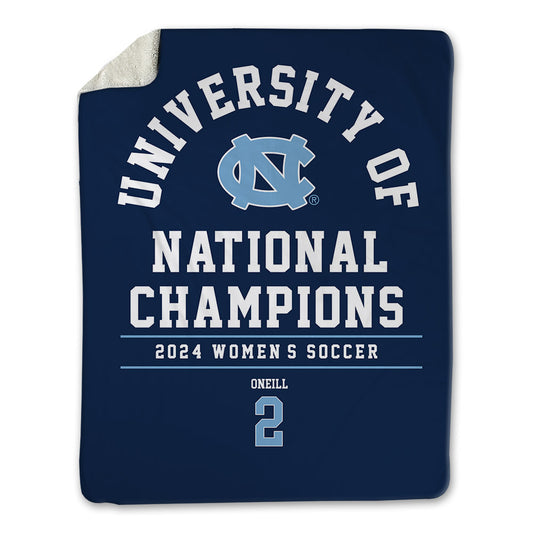 UNC - NCAA Women's Soccer : Cali ONeill - National Champs Blanket-0