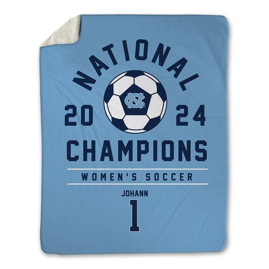UNC - NCAA Women's Soccer : Hannah Johann - National Champs Blanket-0