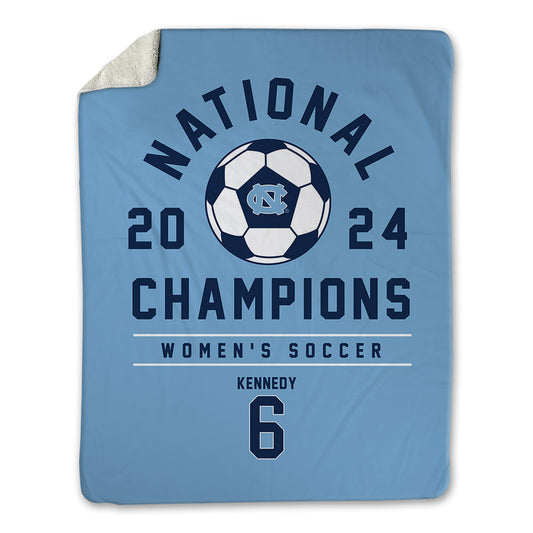 UNC - NCAA Women's Soccer : Riley Kennedy - National Champs Blanket-0