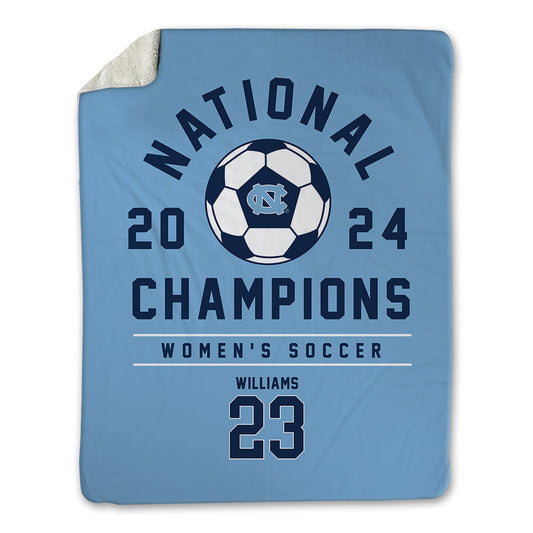 UNC - NCAA Women's Soccer : Raegan Williams - National Champs Blanket-0