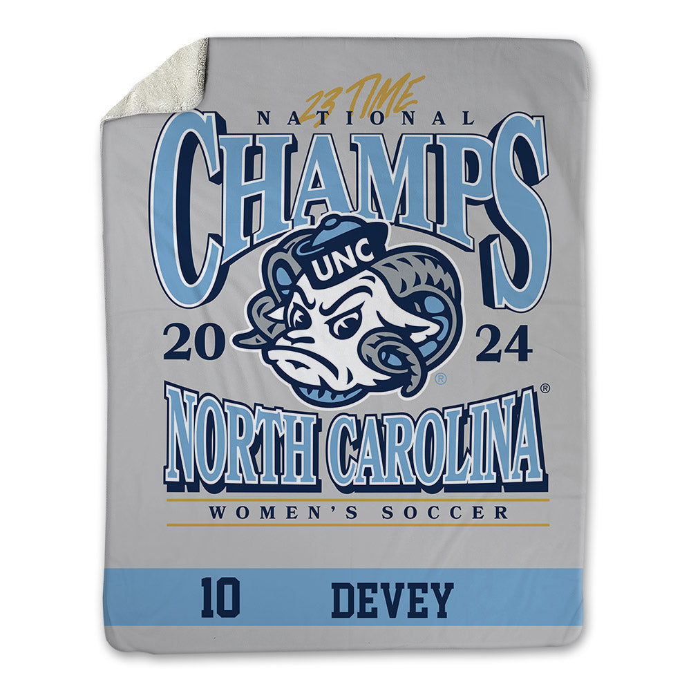 UNC - NCAA Women's Soccer : Bella Devey - National Champs v8 Blanket-0