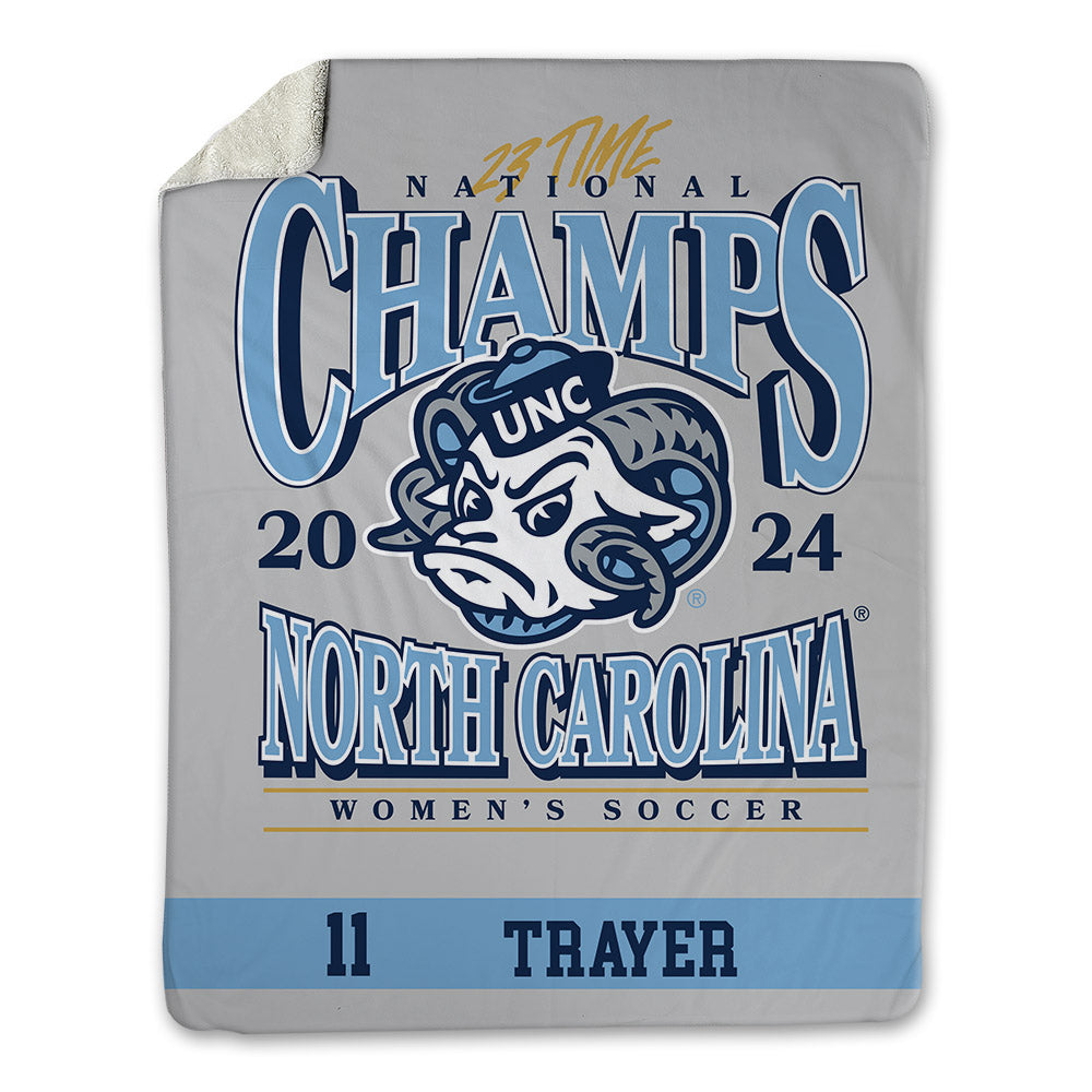UNC - NCAA Women's Soccer : Peyton Trayer - National Champs v8 Blanket-0