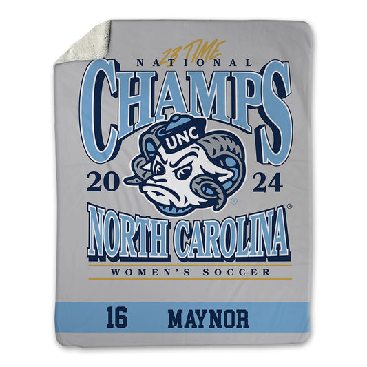 UNC - NCAA Women's Soccer : Camie Maynor - National Champs v8 Blanket-0
