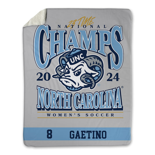 UNC - NCAA Women's Soccer : Bella Gaetino - National Champs v8 Blanket-0