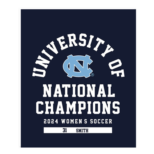 UNC - NCAA Women's Soccer : Ella Smith - National Champs v4 Poster 20x24-0