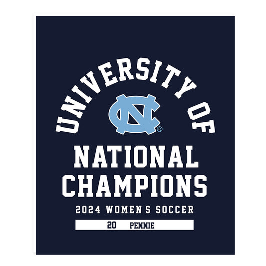 UNC - NCAA Women's Soccer : Ashley Pennie - National Champs v4 Poster 20x24-0