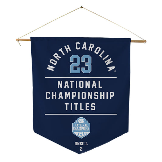 UNC - NCAA Women's Soccer : Cali ONeill - National Champs v2 Pennant - 18" x 21"-0