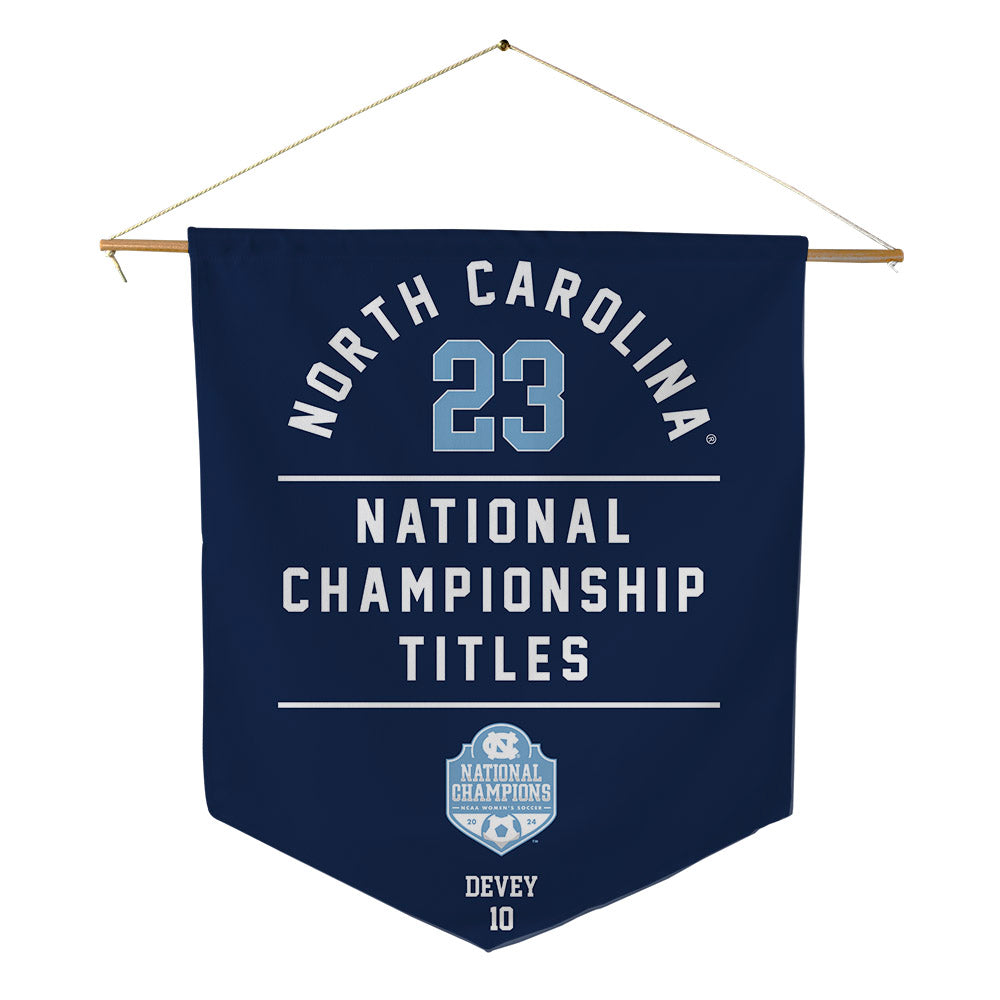 UNC - NCAA Women's Soccer : Bella Devey - National Champs v2 Pennant - 18" x 21"-0
