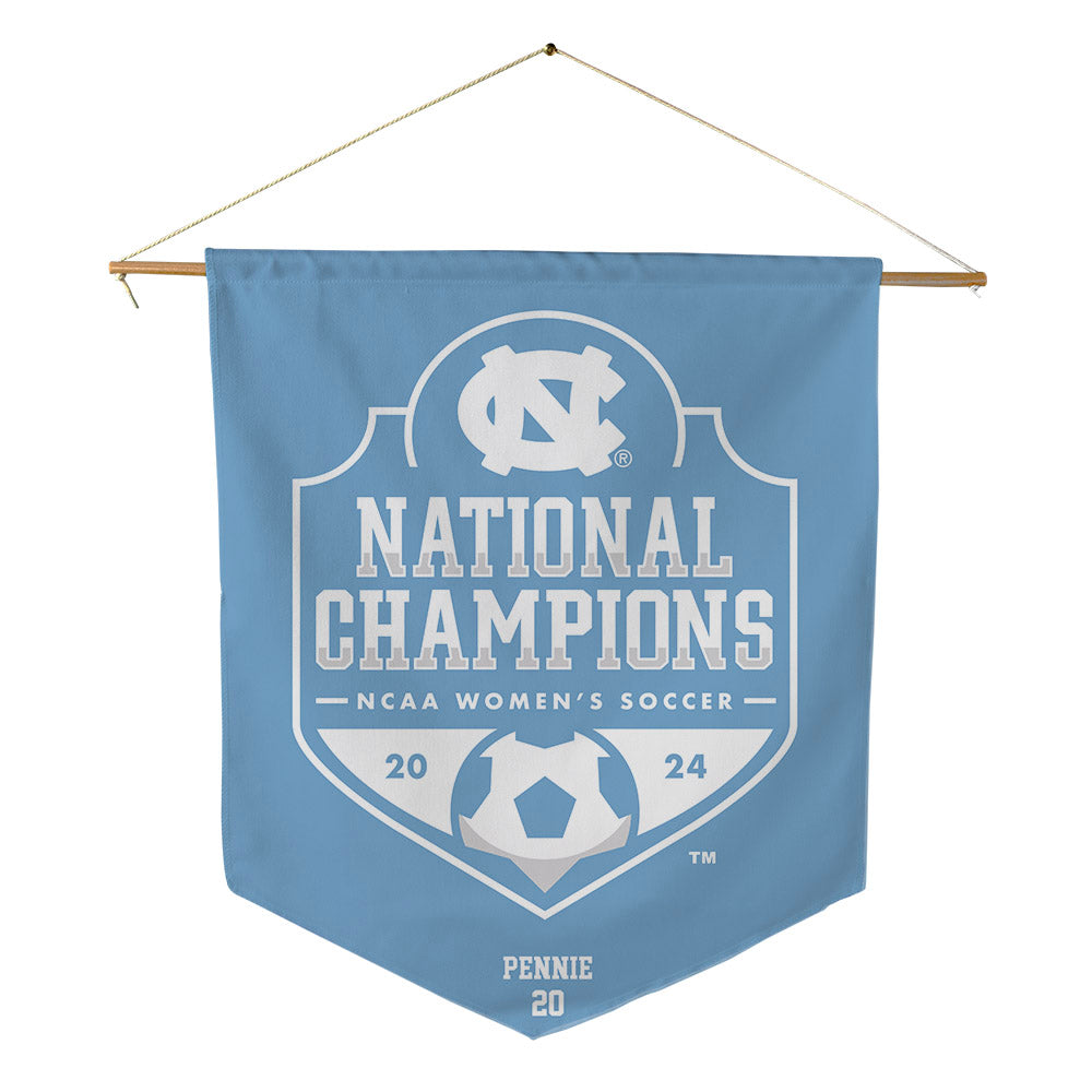 UNC - NCAA Women's Soccer : Ashley Pennie - National Champs v3 Pennant - 18" x 21"-0