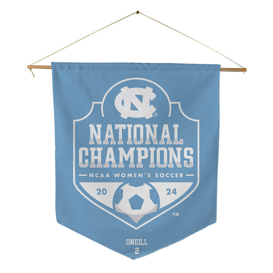 UNC - NCAA Women's Soccer : Cali ONeill - National Champs v3 Pennant - 18" x 21"-0