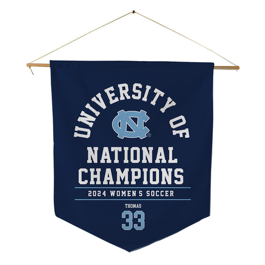 UNC - NCAA Women's Soccer : Olivia Thomas - National Champs Pennant - 18" x 21"-0