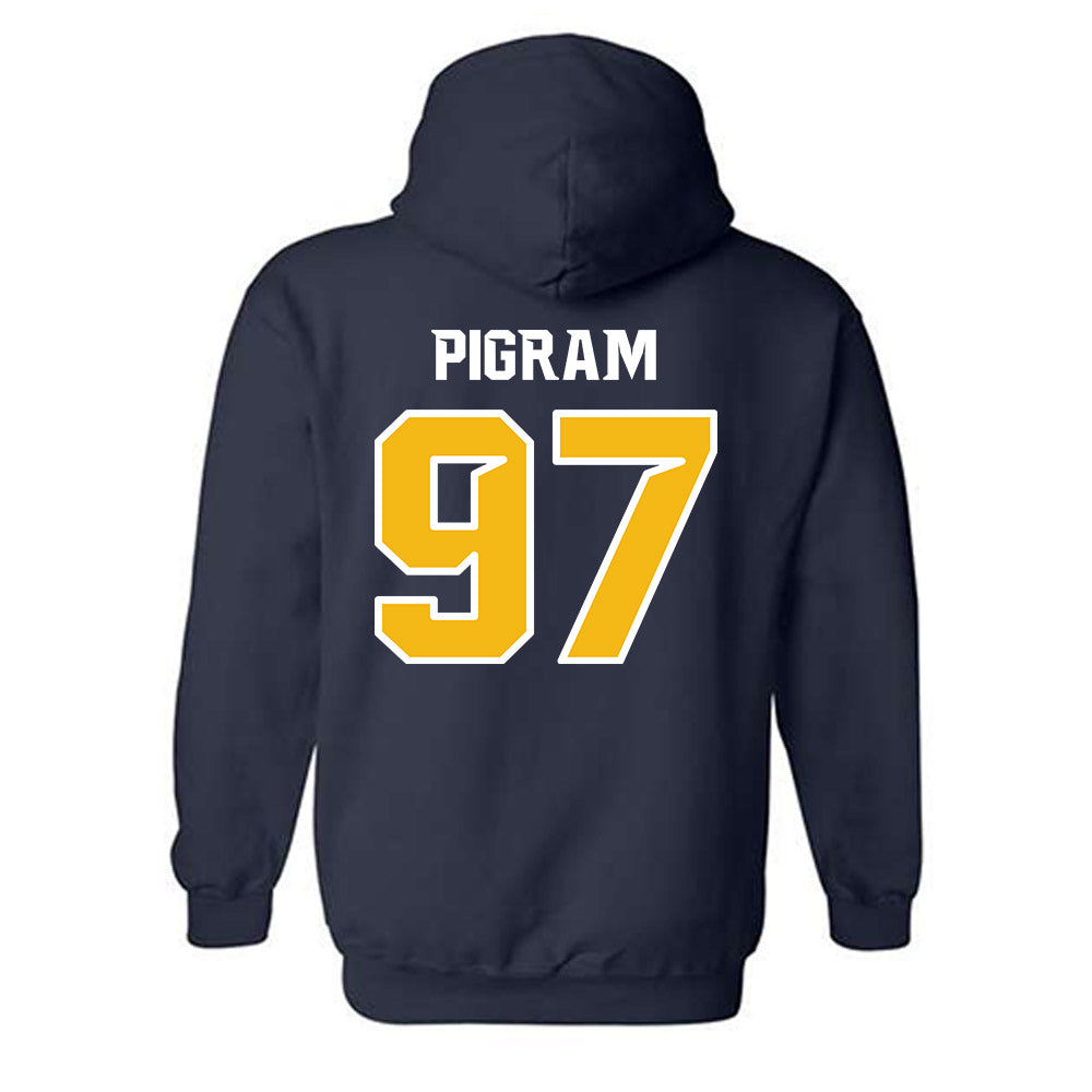 Northern Arizona - NCAA Football : Jordan Pigram - Kiss My Axe V1 Classic Shersey Hooded Sweatshirt-1