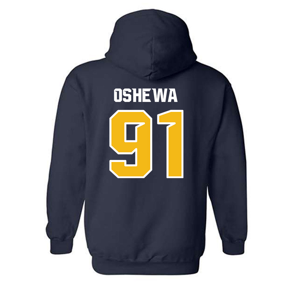 Northern Arizona - NCAA Football : Erimi Oshewa - Kiss My Axe V1 Classic Shersey Hooded Sweatshirt-1