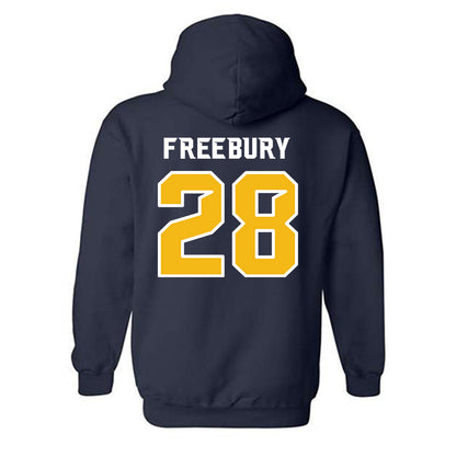 Northern Arizona - NCAA Women's Soccer : Ella Freebury - Kiss My Axe V1 Classic Shersey Hooded Sweatshirt-1