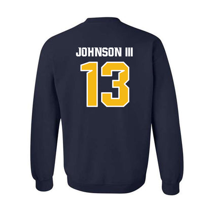 Northern Arizona - NCAA Football : Jerry Johnson III - Kiss My Axe V1 Classic Shersey Crewneck Sweatshirt-1