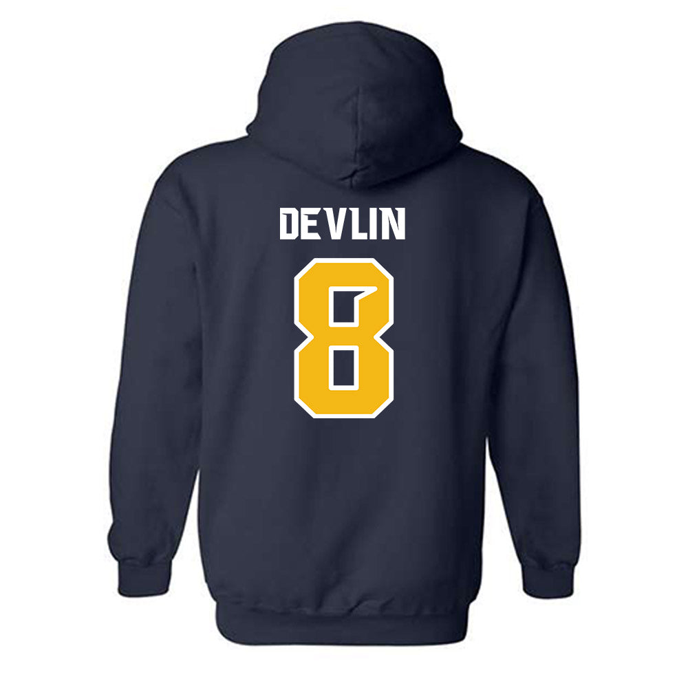 Northern Arizona - NCAA Women's Volleyball : Peyton Devlin - Kiss My Axe V1 Classic Shersey Hooded Sweatshirt-1