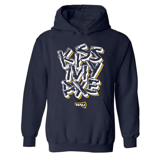 Northern Arizona - NCAA Football : Braylon Gardner - Kiss My Axe V1 Classic Shersey Hooded Sweatshirt-0