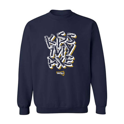 Northern Arizona - NCAA Women's Soccer : Erin O'Connor - Kiss My Axe V1 Classic Shersey Crewneck Sweatshirt-0