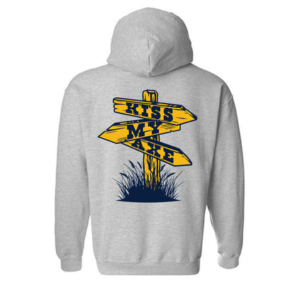 Northern Arizona - NCAA Football : Jordan Pigram - Kiss My Axe V2 Classic Shersey Hooded Sweatshirt-1