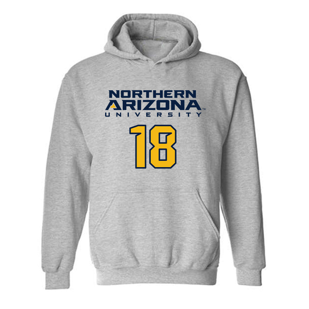 Northern Arizona - NCAA Football : Matthew Cooks - Kiss My Axe V2 Classic Shersey Hooded Sweatshirt-0