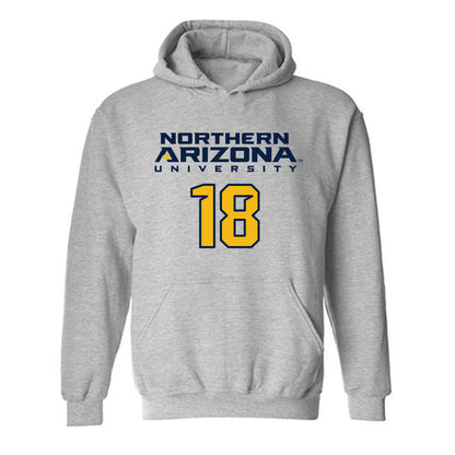 Northern Arizona - NCAA Football : Matthew Cooks - Kiss My Axe V2 Classic Shersey Hooded Sweatshirt-0
