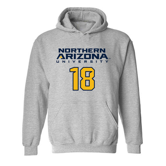 Northern Arizona - NCAA Football : Matthew Cooks - Kiss My Axe V2 Classic Shersey Hooded Sweatshirt-0