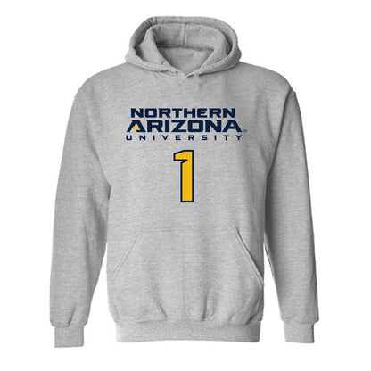 Northern Arizona - NCAA Men's Swimming & Diving : Margaret Wesche - Kiss My Axe V2 Classic Shersey Hooded Sweatshirt-0