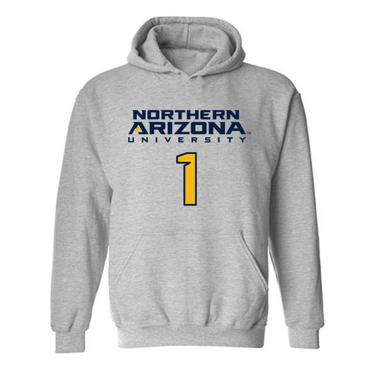 Northern Arizona - NCAA Men's Swimming & Diving : Margaret Wesche - Kiss My Axe V2 Classic Shersey Hooded Sweatshirt-0
