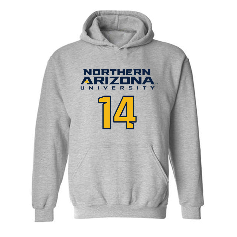 Northern Arizona - NCAA Women's Volleyball : Avery Gottschalk - Kiss My Axe V2 Classic Shersey Hooded Sweatshirt-0