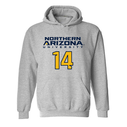 Northern Arizona - NCAA Women's Volleyball : Avery Gottschalk - Kiss My Axe V2 Classic Shersey Hooded Sweatshirt-0