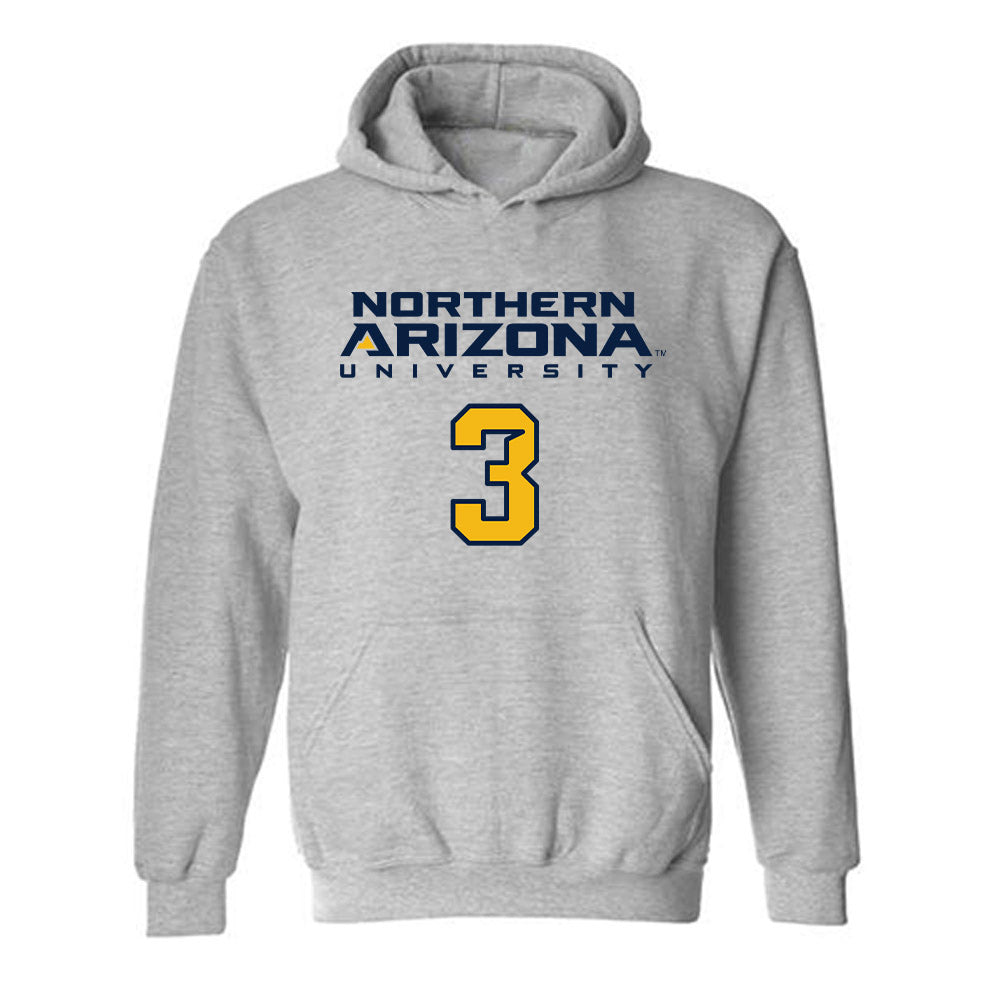 Northern Arizona - NCAA Women's Basketball : Madison Watts - Kiss My Axe V2 Classic Shersey Hooded Sweatshirt-0