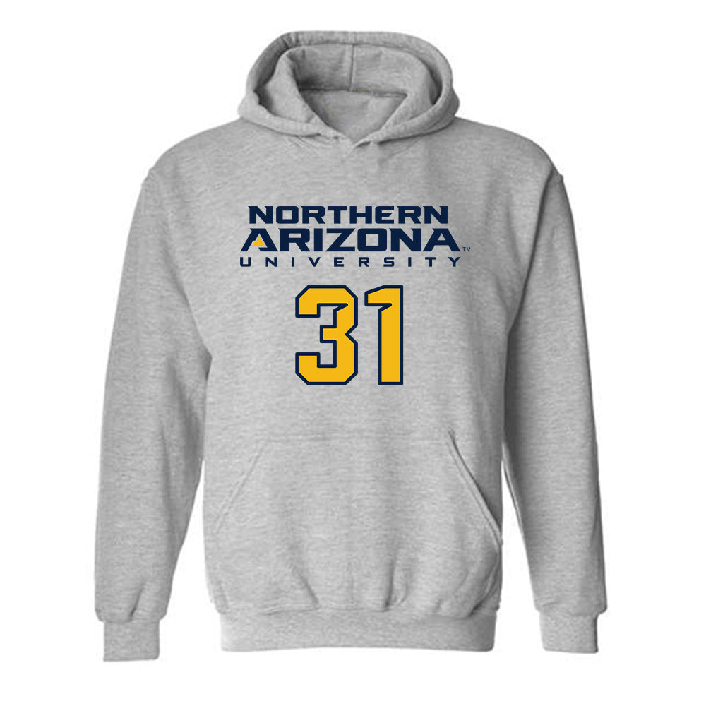 Northern Arizona - NCAA Football : Jaiden Letua - Kiss My Axe V2 Classic Shersey Hooded Sweatshirt-0