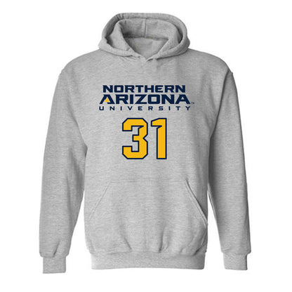 Northern Arizona - NCAA Football : Jaiden Letua - Kiss My Axe V2 Classic Shersey Hooded Sweatshirt-0