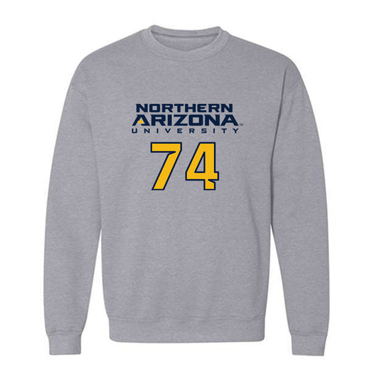 Northern Arizona - NCAA Football : Kaleb Carter - Kiss My Axe V2 Classic Shersey Crewneck Sweatshirt-0