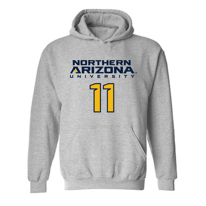 Northern Arizona - NCAA Football : Ziggy Loa - Kiss My Axe V2 Classic Shersey Hooded Sweatshirt-0