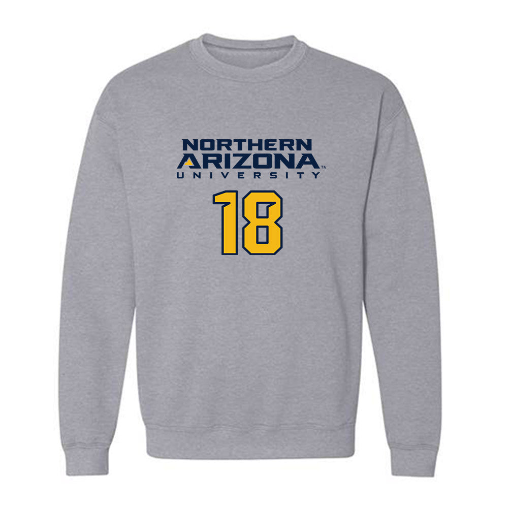 Northern Arizona - NCAA Football : Matthew Cooks - Kiss My Axe V2 Classic Shersey Crewneck Sweatshirt-0