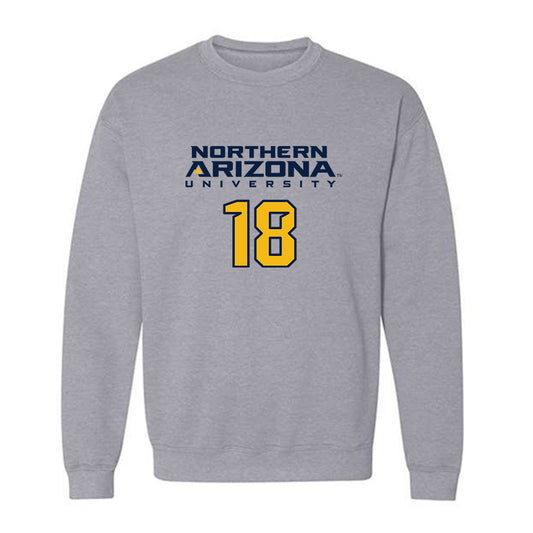 Northern Arizona - NCAA Football : Matthew Cooks - Kiss My Axe V2 Classic Shersey Crewneck Sweatshirt-0