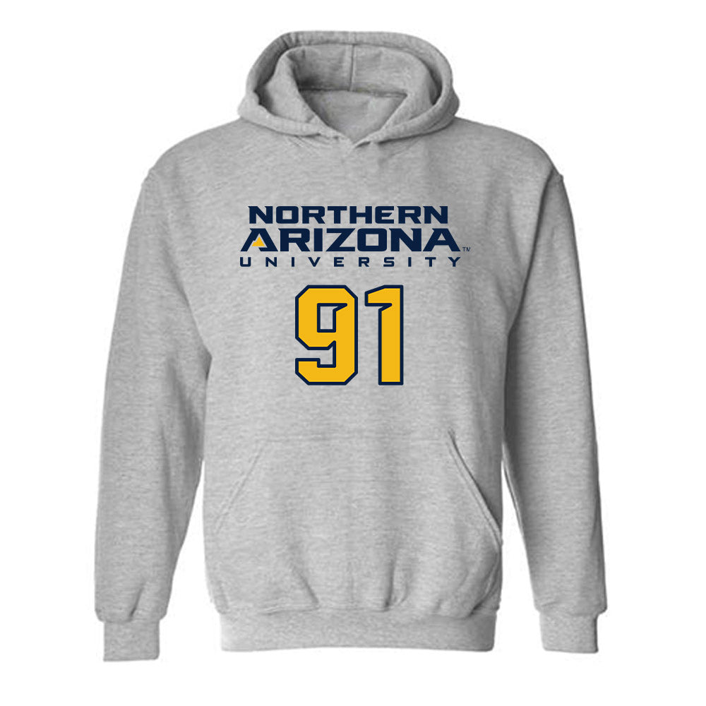 Northern Arizona - NCAA Football : Erimi Oshewa - Kiss My Axe V2 Classic Shersey Hooded Sweatshirt-0