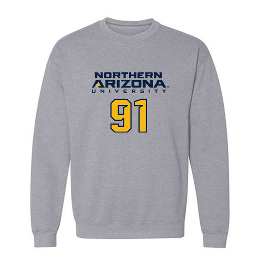 Northern Arizona - NCAA Football : Erimi Oshewa - Kiss My Axe V2 Classic Shersey Crewneck Sweatshirt-0