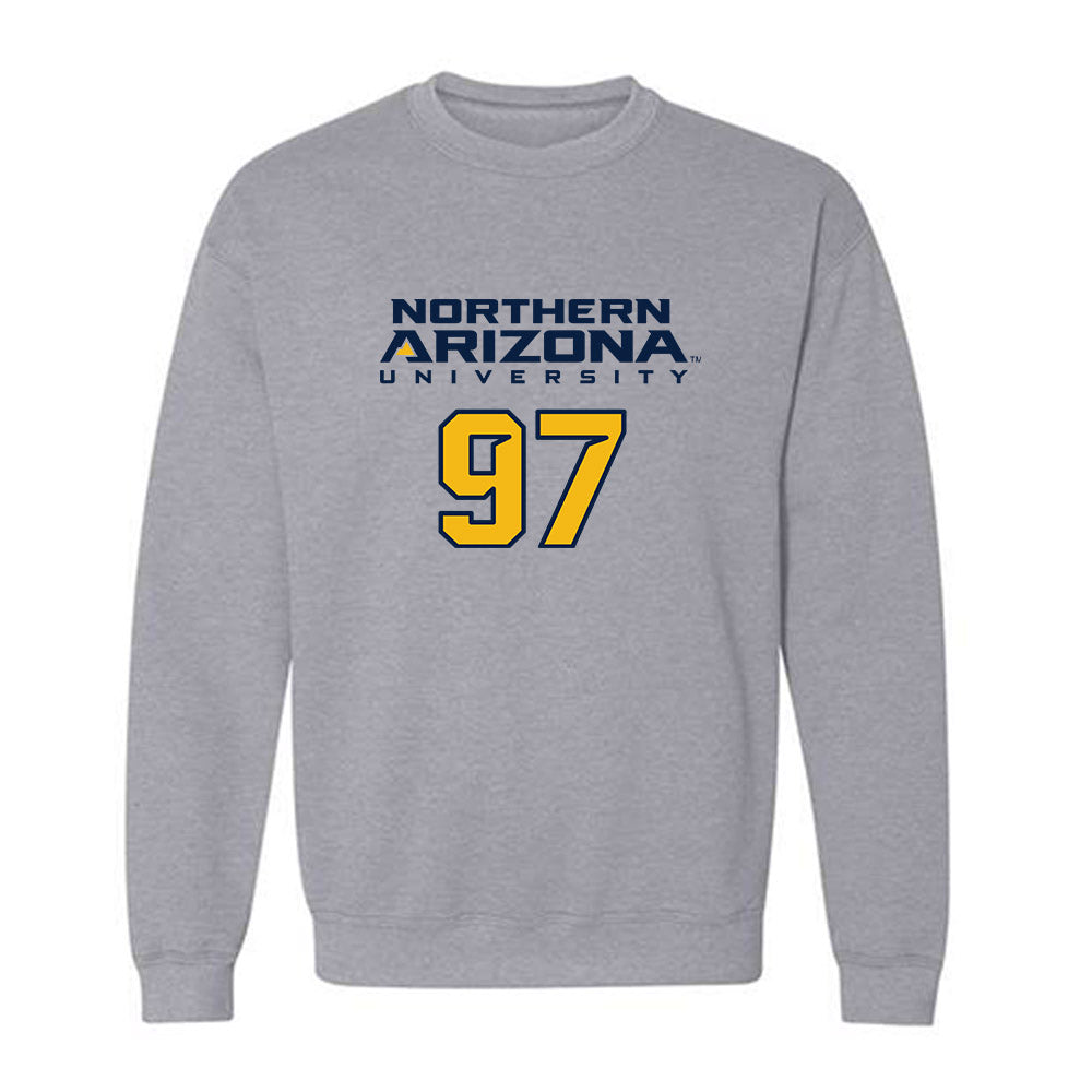 Northern Arizona - NCAA Football : Jordan Pigram - Kiss My Axe V2 Classic Shersey Crewneck Sweatshirt-0