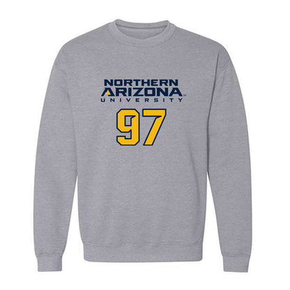 Northern Arizona - NCAA Football : Jordan Pigram - Kiss My Axe V2 Classic Shersey Crewneck Sweatshirt-0