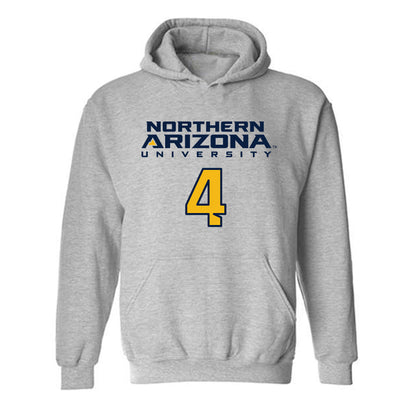 Northern Arizona - NCAA Men's Basketball : Oakland Fort - Kiss My Axe V2 Classic Shersey Hooded Sweatshirt-0