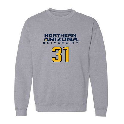 Northern Arizona - NCAA Football : Jaiden Letua - Kiss My Axe V2 Classic Shersey Crewneck Sweatshirt-0