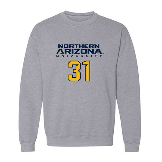 Northern Arizona - NCAA Football : Jaiden Letua - Kiss My Axe V2 Classic Shersey Crewneck Sweatshirt-0