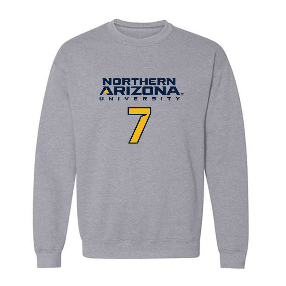 Northern Arizona - NCAA Football : Ken'Veon Stone - Kiss My Axe V2 Classic Shersey Crewneck Sweatshirt-0