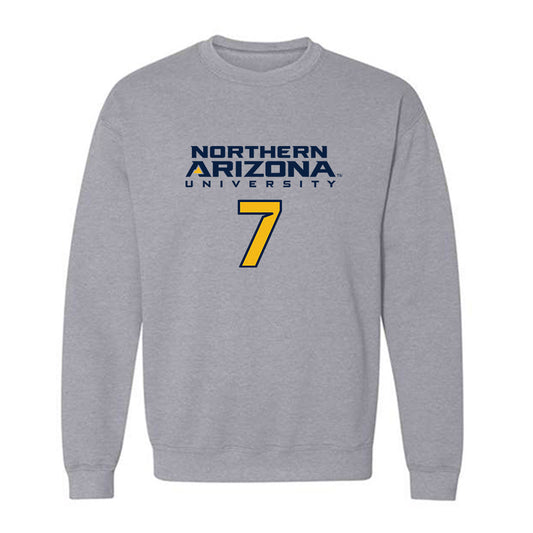 Northern Arizona - NCAA Football : Ken'Veon Stone - Kiss My Axe V2 Classic Shersey Crewneck Sweatshirt-0