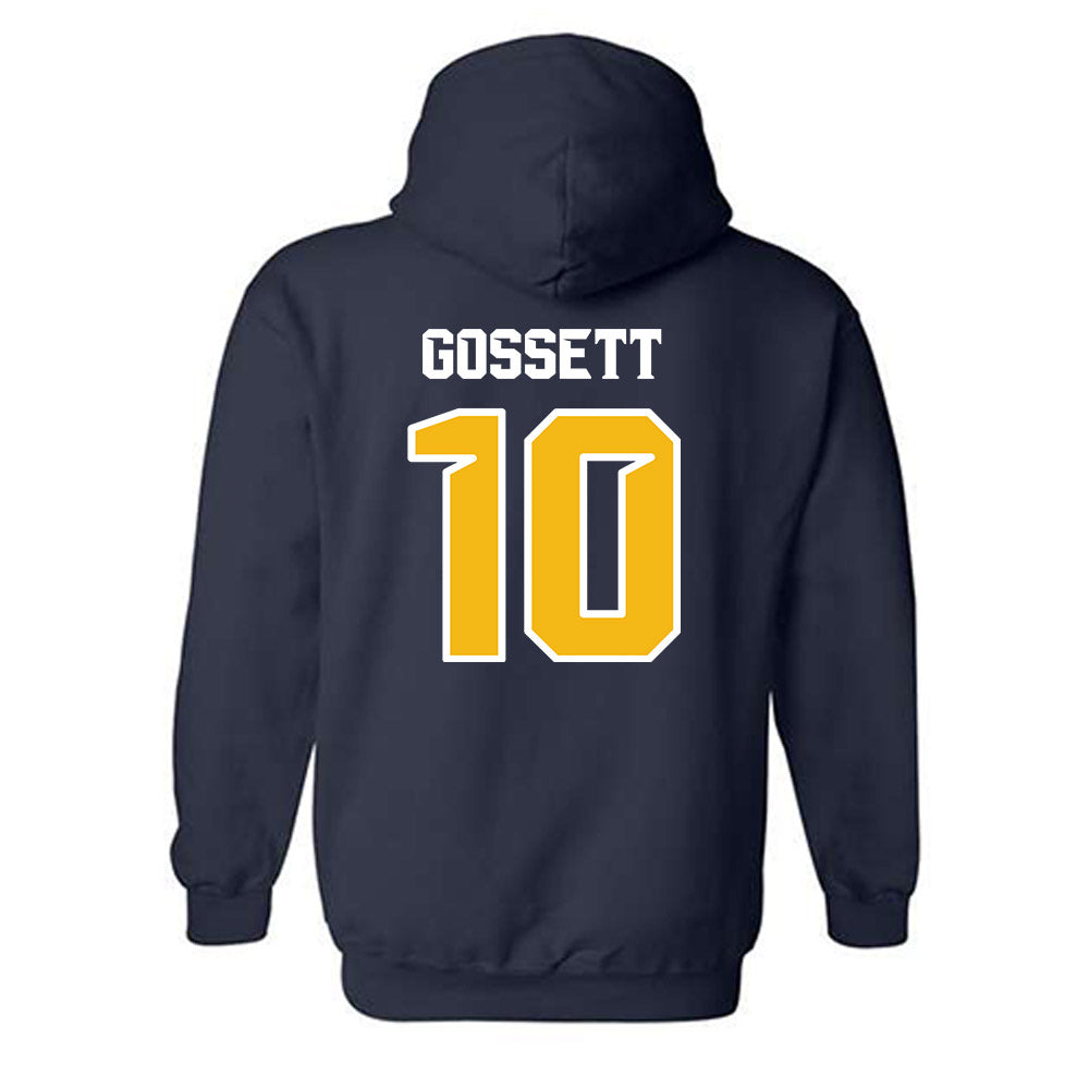 Northern Arizona - NCAA Football : QuRan Gossett - Kiss My Axe V3 Classic Shersey Hooded Sweatshirt-1